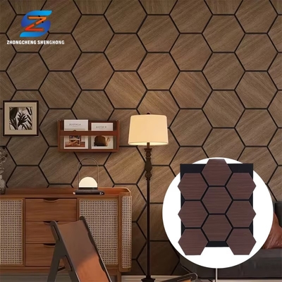 Qualità Hexagon MDF Acoustic Wall Panels Soundproof Modern Design fabbrica