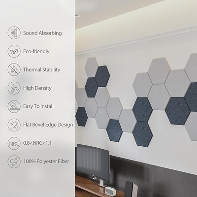 Qualità Hexagon MDF Acoustic Wall Panels Soundproof Modern Design fabbrica